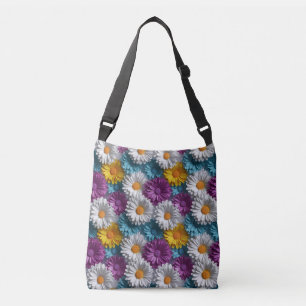 Colourful 3D Daisy Seamless Pattern Crossbody Bag