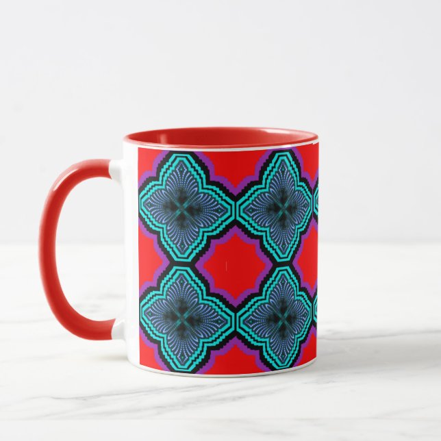 Colourful 3D Digital Art Combo Mug (Left)