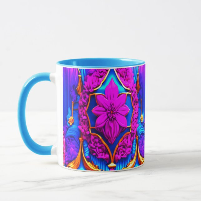 Colourful 3D Digital Art Combo Mug (Left)