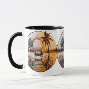 Colourful 3D Digital Art Combo Mug
