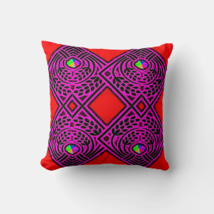 Colourful 3D Digital Art Throw Pillow 16x16 Perf