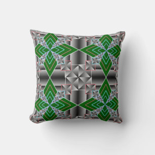 Colourful 3D Digital Art Throw Pillow 16x16 Perf