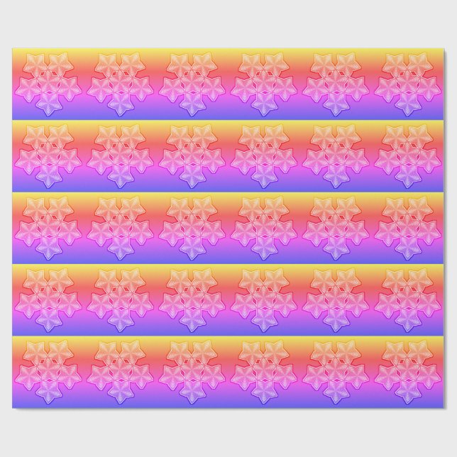 Colourful 3D Digital Design Matte Wrapping Paper – (Flat)