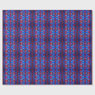 Colourful 3D Digital Design Matte Wrapping Paper –