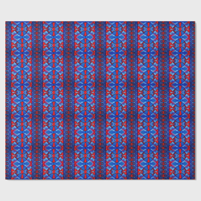 Colourful 3D Digital Design Matte Wrapping Paper – (Flat)