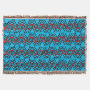 Colourful 3D Digital Design Throw Blanket
