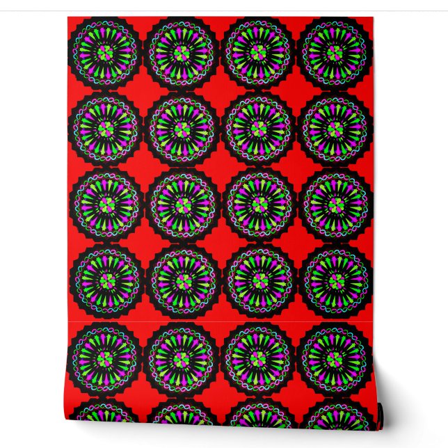 Colourful 3D Digital Peel and Stick Wallpaper – Te (Unrolling)