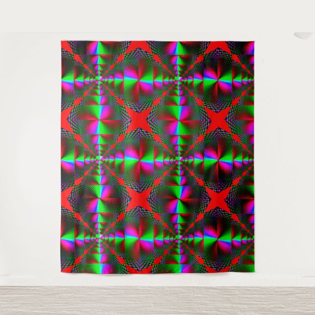 Colourful 3D Digital Tapestry – Extra-Large 88"x10 (Front)