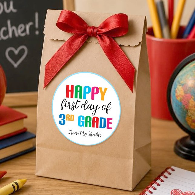 Colourful 3rd Grade School Sticker (Creator Uploaded)