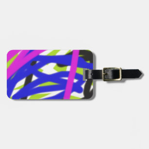 colourful 4834 abstract art luggage tag
