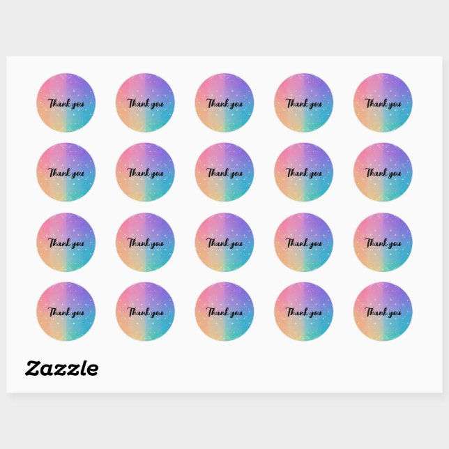 Colourful 4 Corners  Classic Round Sticker (Sheet)