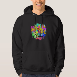 Colourful 4th Grade Vibes Teacher Student Back To Hoodie
