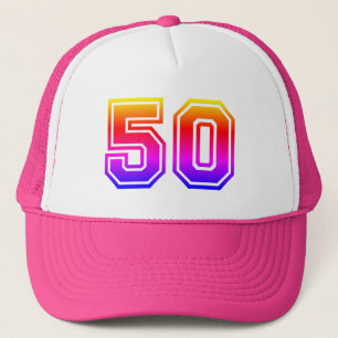Colourful 50th Birthday Party Trucker Hat
