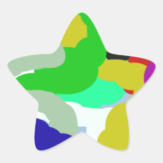 colourful 64329 abstract design star sticker