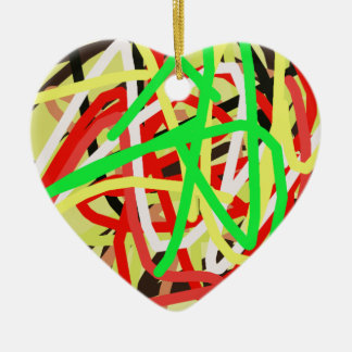 colourful 676 abstract art ceramic tree decoration