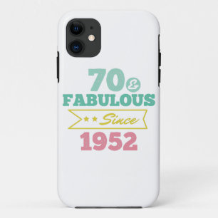 colourful 70 and fabulous since 1952 iPhone 11 case