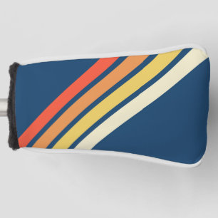 Colourful 70s 80s Retro Striped Stripes Golf Head Cover