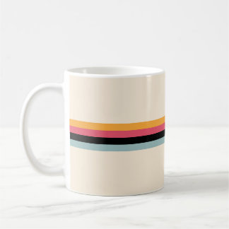 Colourful 70s Retro Striped Stripes Coffee Mug