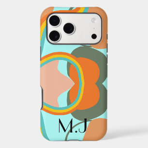 Colourful 70s vintage Abstract aesthetic Monogram