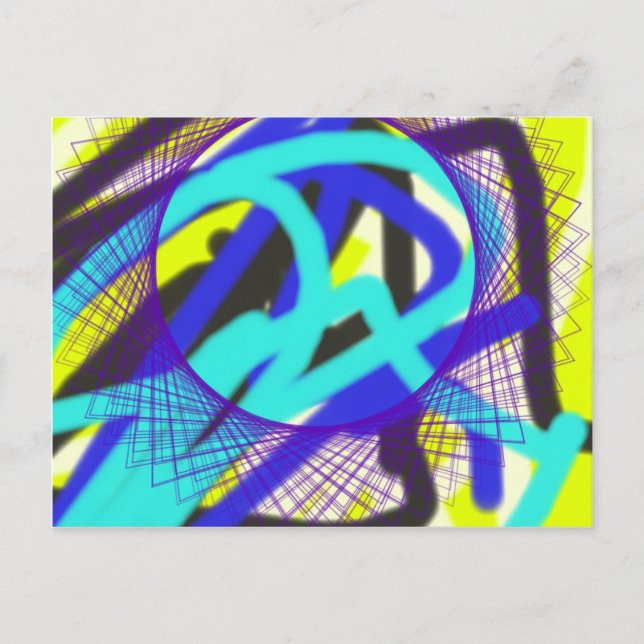 colourful 768 abstract art postcard (Front)