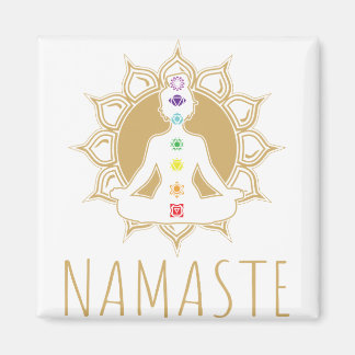 Colourful 7 Chakra Buddha Design - Mandala Lotus O Magnet