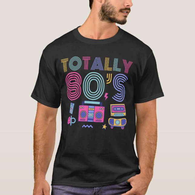 Colourful 80s Costume Party Retro Disco 1980s T-Shirt (Front)
