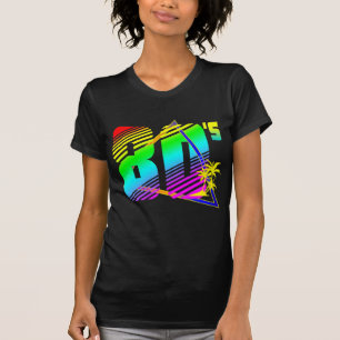 Colourful 80's sunset palm trees T-Shirt