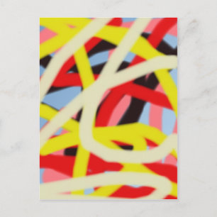 colourful 8773 abstract art postcard