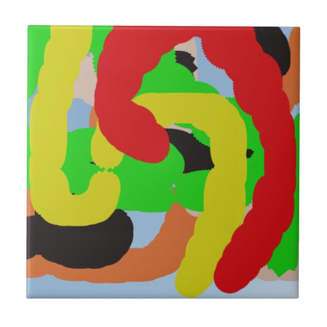 colourful 8886 abstract art tile (Front)