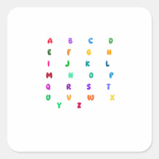 Colourful A-Z Letter Alphabet Sticker | Typography