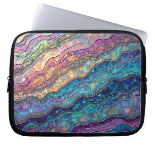 Colourful Abalone Ripples Electronics Bag