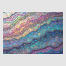 Colourful Abalone Ripples Tissue Paper
