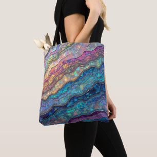 Colourful Abalone Ripples Tote Bag