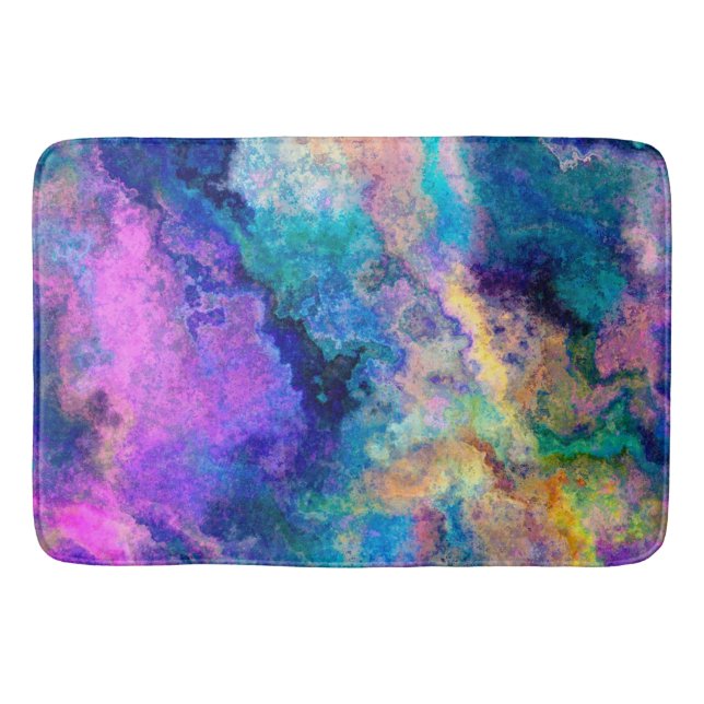 Colourful Abalone Shell Painting Bath Mat (Front)