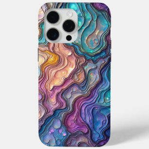 Colourful Abalone Swirls iPhone 15 Pro Max Case