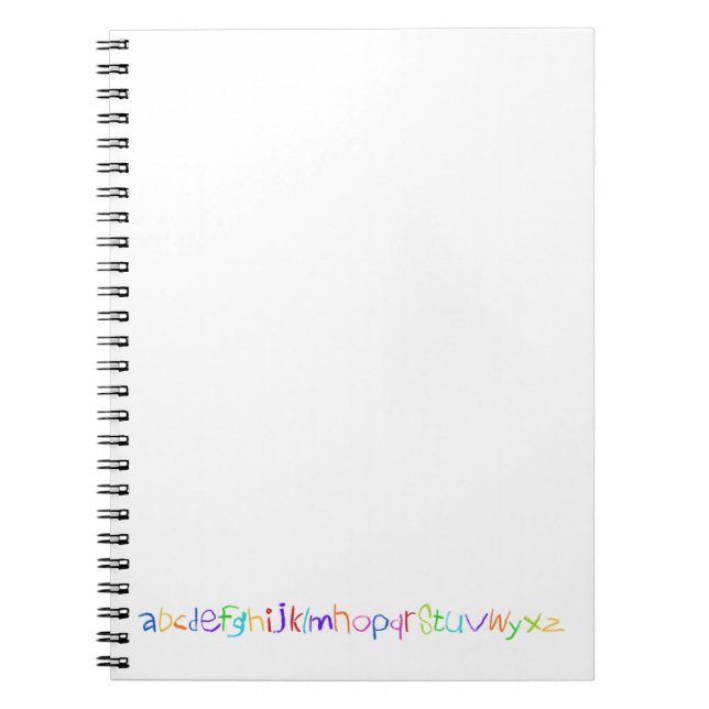 Colourful ABC Rainbow Crayons Kid's Handwriting Notebook (Front)