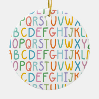 Colourful ABCs Ceramic Tree Decoration