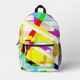 Colourful Abstract 1980s Style Art Backpack