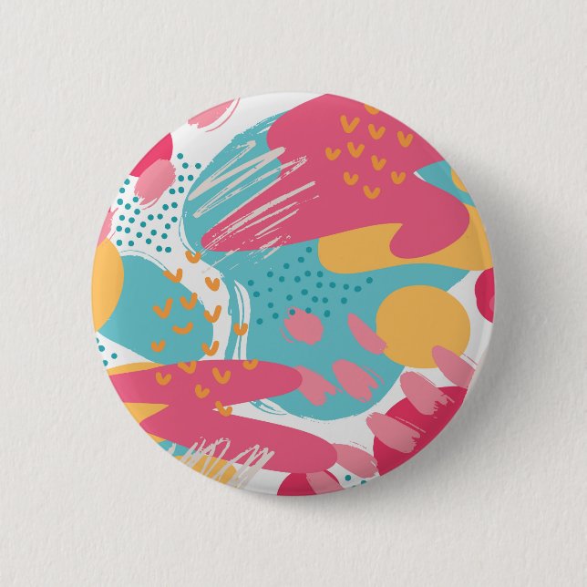 Colourful Abstract 6 Cm Round Badge (Front)