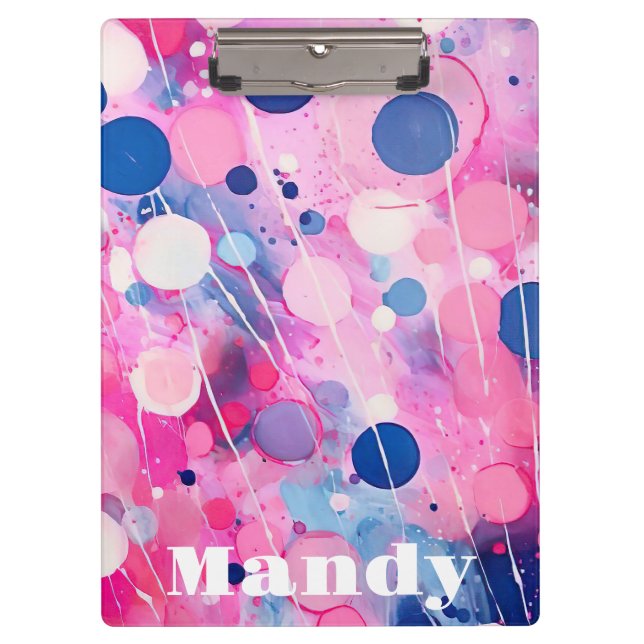colourful abstract acryl painting style with name clipboard (Front)