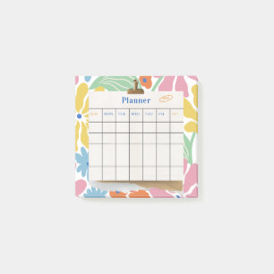 Colourful Abstract Aesthetic Monthly Planner 2025 Post-it Notes