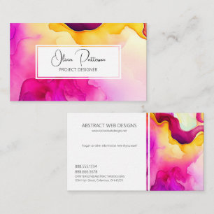 Colourful Abstract Alcohol Ink Liquid Style Business Card