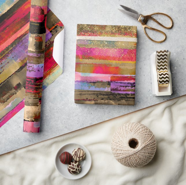 colourful Abstract and glitter Wrapping Paper (Crafts)