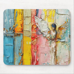 Colourful Abstract Angel Mouse Mat