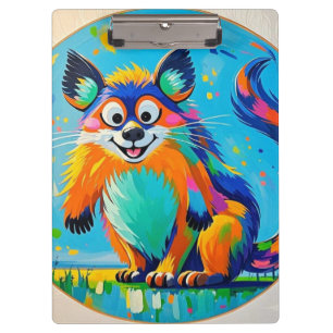 Colourful abstract animal art design clipboard