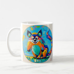 Colourful abstract animal art design coffee mug
