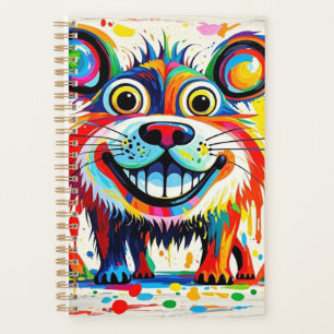 Colourful abstract animal art design  planner