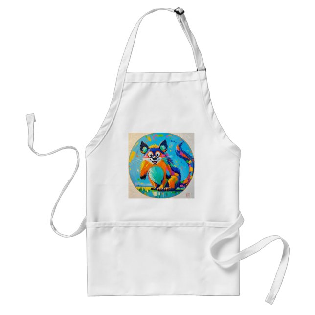 Colourful abstract animal art design  standard apron (Front)