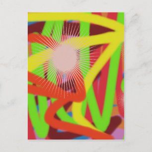 colourful abstract art 42882 postcard