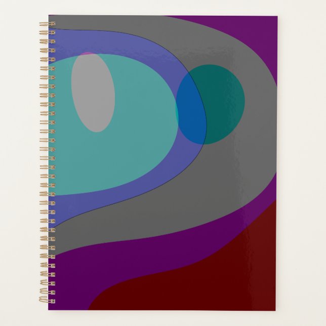 Colourful Abstract Art 613 Planner (Front)